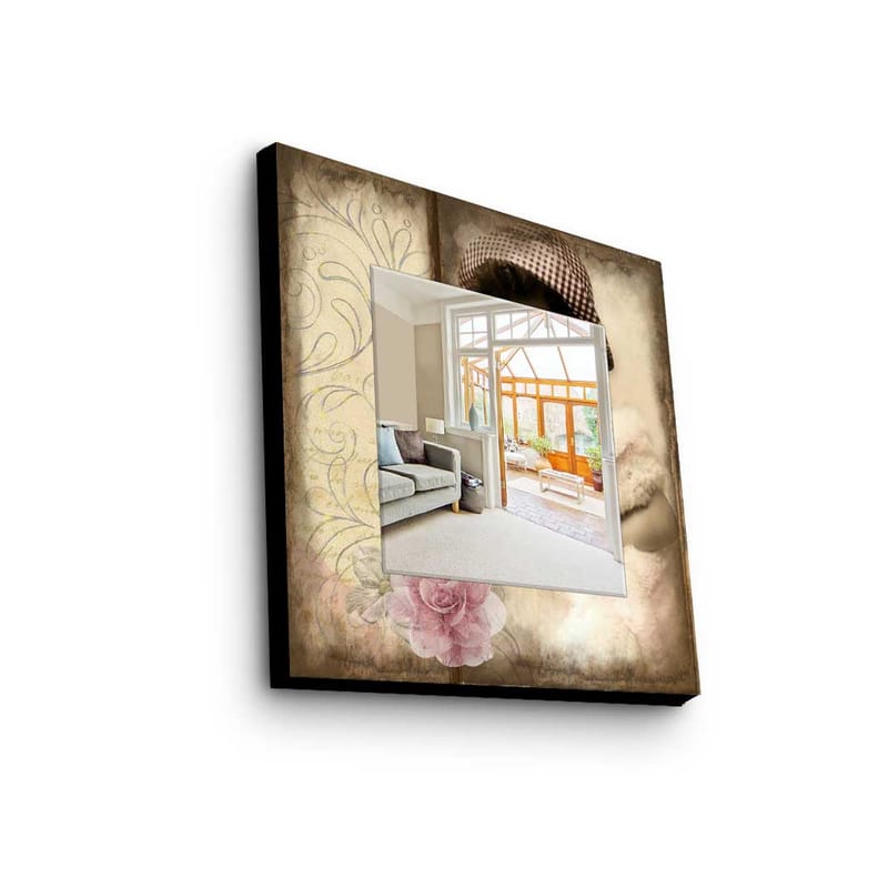Koristepeili 50x50 cm - Monivärinen - Sisustustuotteet - Peili