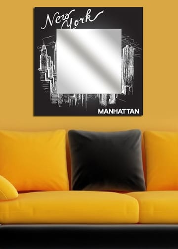 Koristepeili 50x50 cm - Monivärinen - Sisustustuotteet - Peili