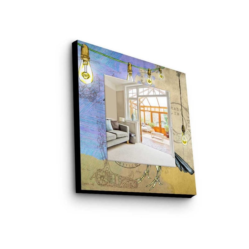 Koristepeili 50x50 cm, Monivärinen