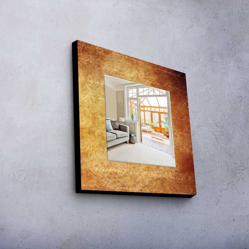 Koristepeili 50x50 cm - Monivärinen - Sisustustuotteet - Peili