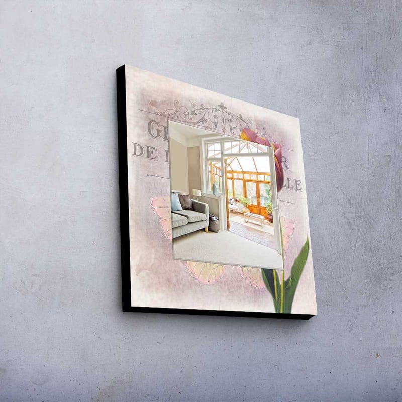 Koristepeili 50x50 cm - Monivärinen - Sisustustuotteet - Peili
