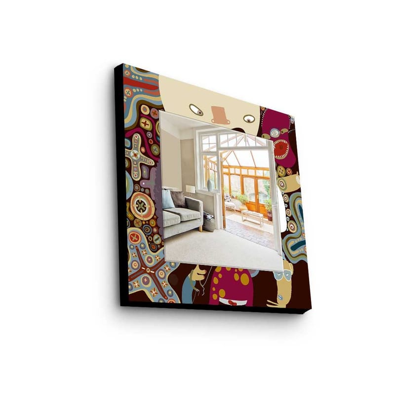 Koristepeili 50x50 cm, Monivärinen