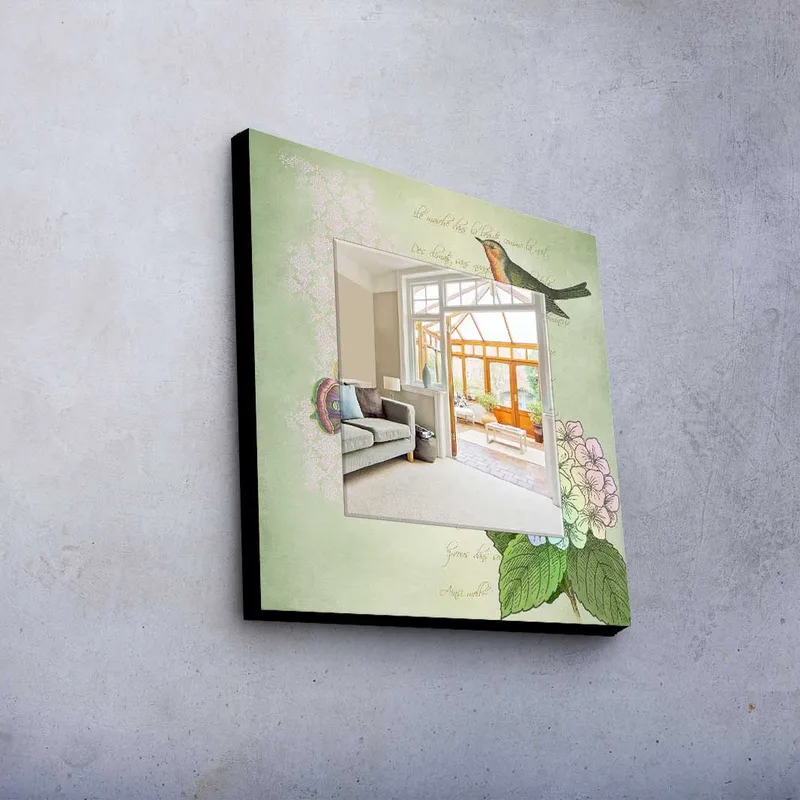 Koristepeili 50x50 cm - Monivärinen - Sisustustuotteet - Peili