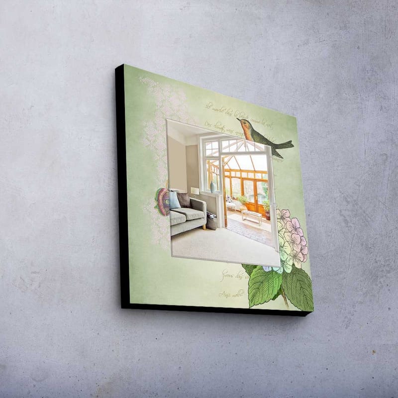 Koristepeili 50x50 cm - Monivärinen - Sisustustuotteet - Peili