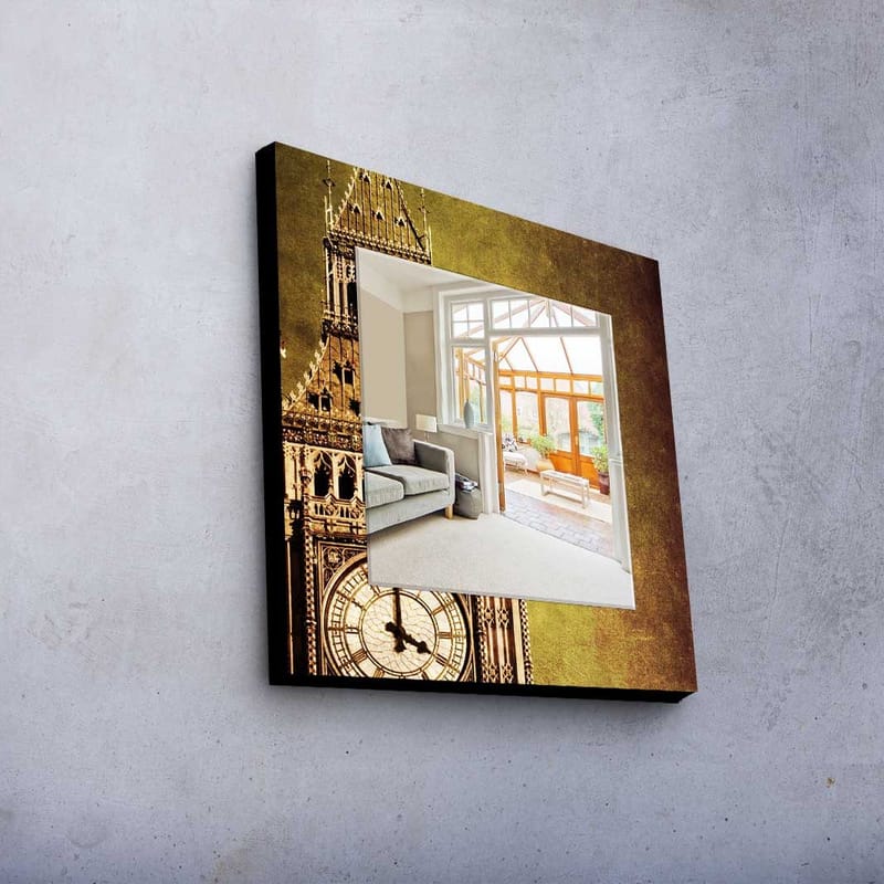 Koristepeili 50x50 cm - Monivärinen - Sisustustuotteet - Peili