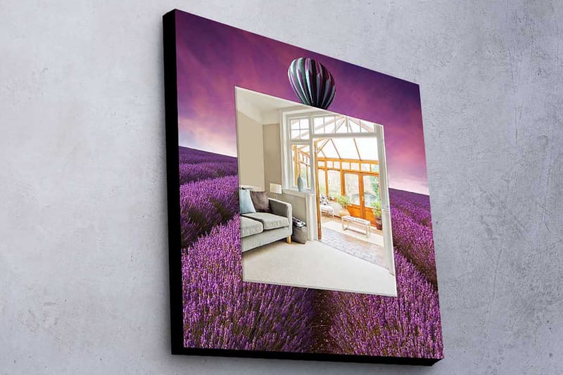 Koristepeili 50x50 cm - Monivärinen - Sisustustuotteet - Peili