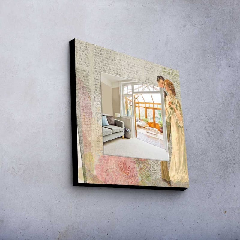 Koristepeili 50x50 cm - Monivärinen - Sisustustuotteet - Peili