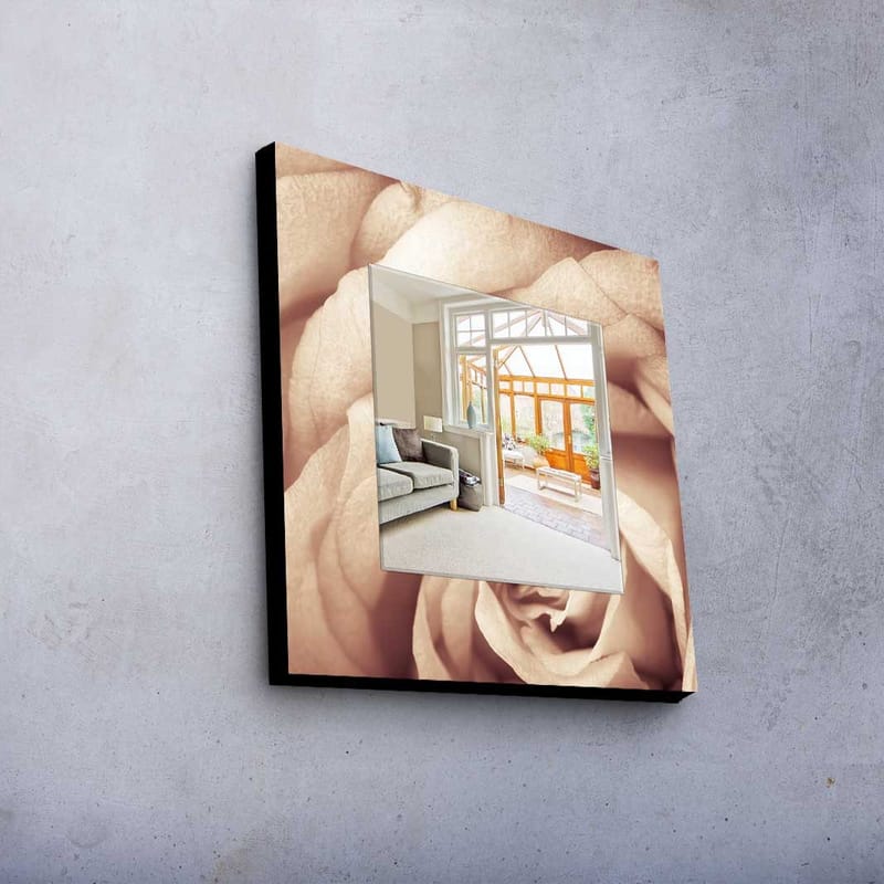 Koristepeili 50x50 cm - Monivärinen - Sisustustuotteet - Peili