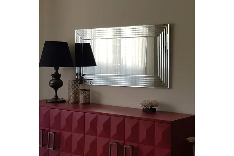 Koristepeili Catilyn 65 cm - Hopea - Sisustustuotteet - Peili