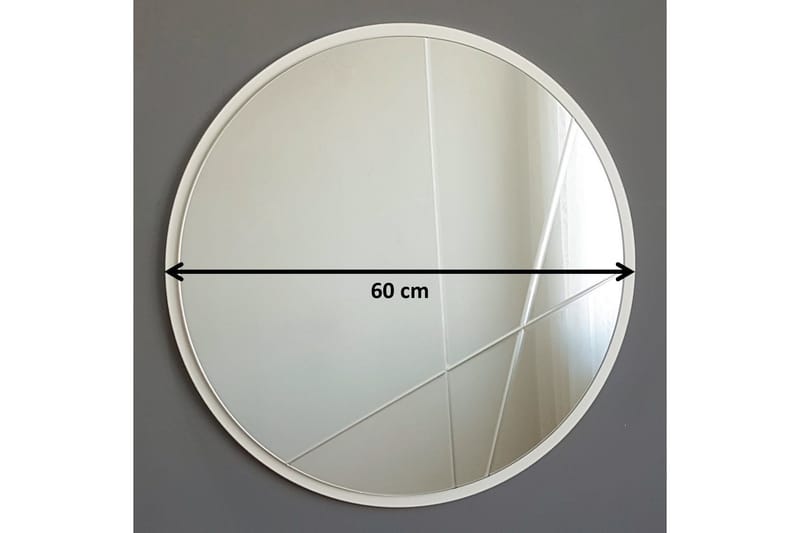 Koristepeili Kueber 60 cm - Hopea - Sisustustuotteet - Peili