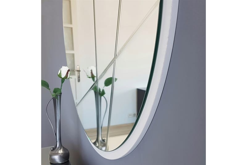 Koristepeili Kueber 60 cm - Hopea - Sisustustuotteet - Peili