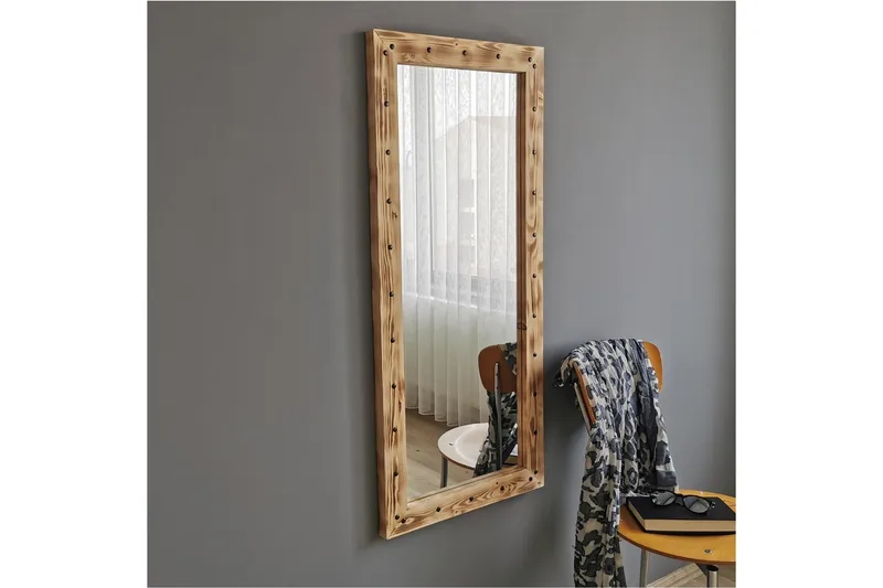 Koristepeili Schelly 50 cm - Pähkinä - Sisustustuotteet - Peili