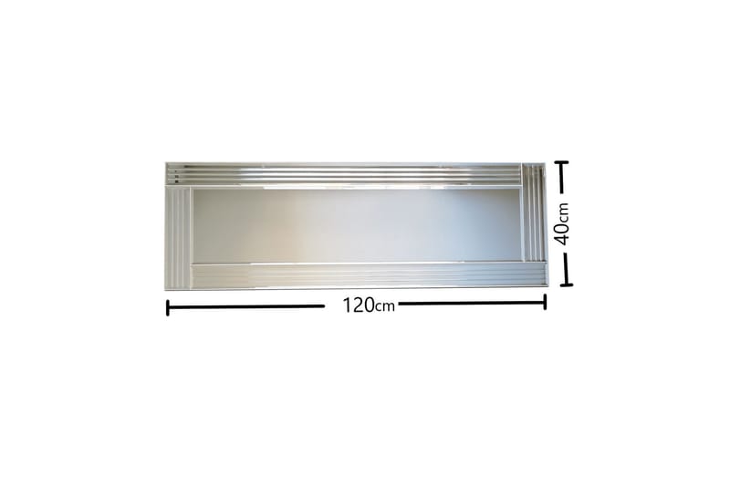 Koristepeili Teders 120 cm - Hopea - Sisustustuotteet - Peili