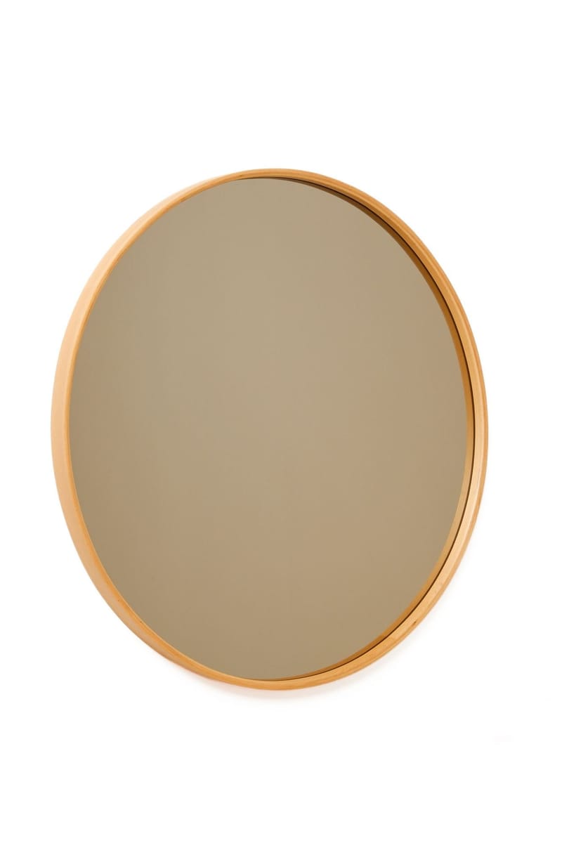 Koristepeili Wallxpert Circle (70 x 70 x 4 cm) Tammi - Tammi - Sisustustuotteet - Peili