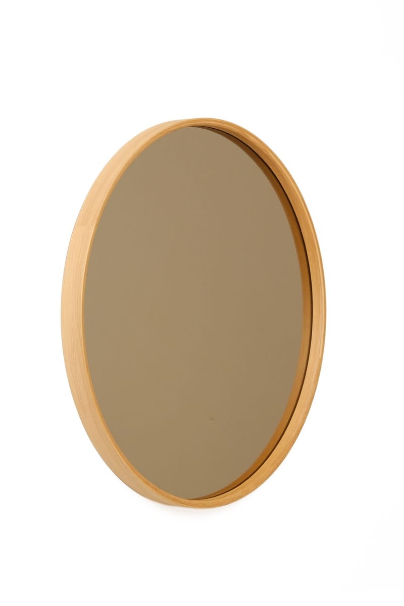 Koristepeili Wallxpert Circle (90 x 90 x 4 cm) tammi - Tammi - Sisustustuotteet - Peili
