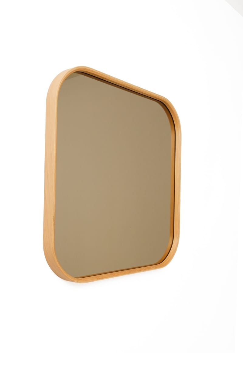 Koristepeili Wallxpert Square (38 x 38 x 4 cm) Tammi - Tammi - Sisustustuotteet - Peili