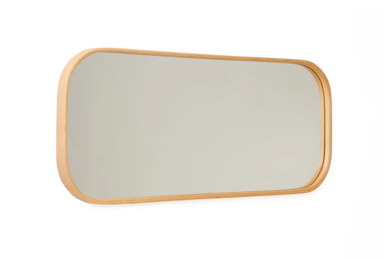 Koristepeili Wallxpert Zaha (103 x 42 x 4 cm) Tammi, Valkoinen kehys tammen sävyisillä yksityiskohdilla