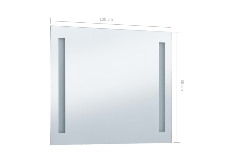 Kylpyhuoneen LED-seinäpeili 100x60 cm - Hopea - Sisustustuotteet - Peili