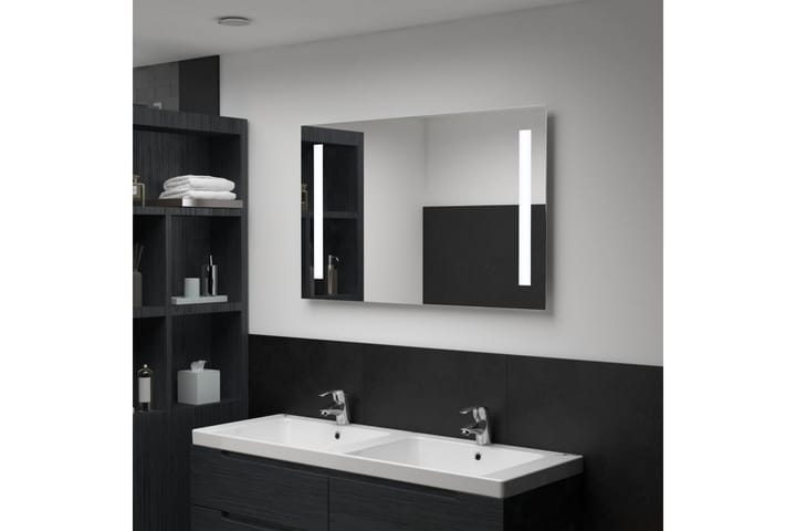 Kylpyhuoneen LED-seinäpeili 100x60 cm - Hopea - Kylpyhuoneen peilit - Peili - Kylpyhuonepeili valaistuksella