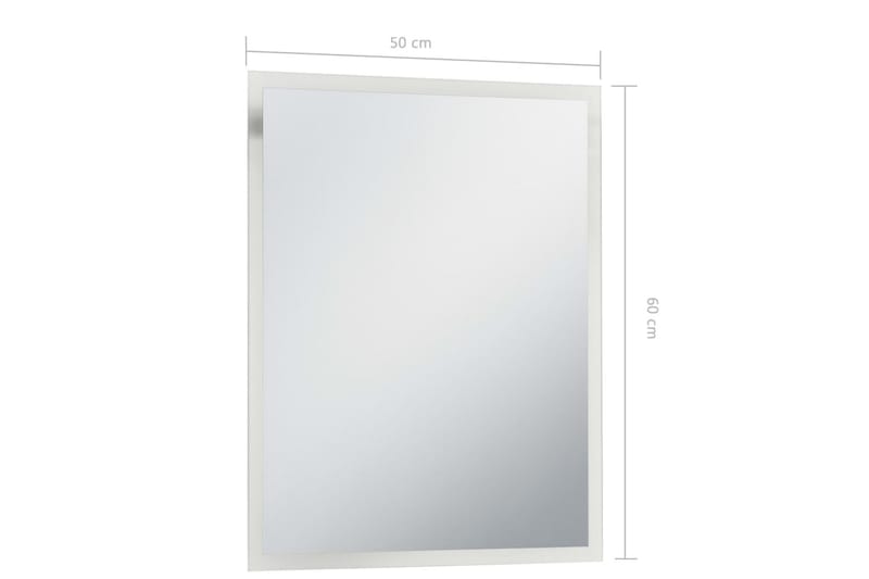 Kylpyhuoneen LED-seinäpeili 50x60 cm - Hopea - Sisustustuotteet - Peili