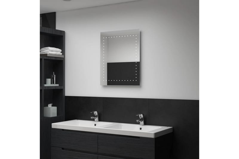 Kylpyhuoneen LED-seinäpeili 50x60 cm - Hopea - Sisustustuotteet - Peili