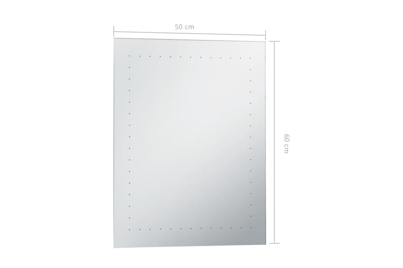 Kylpyhuoneen LED-seinäpeili 50x60 cm - Hopea - Sisustustuotteet - Peili