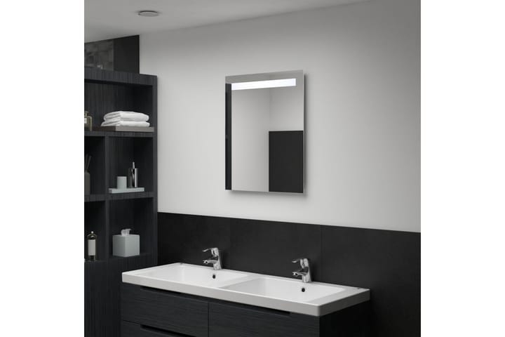 Kylpyhuoneen LED-seinäpeili 50x60 cm - Hopea - Kylpyhuoneen peilit - Peili - Kylpyhuonepeili valaistuksella