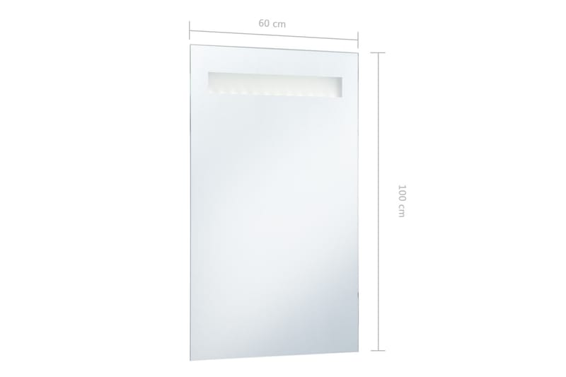 Kylpyhuoneen LED-seinäpeili 60x100 cm - Hopea - Sisustustuotteet - Peili