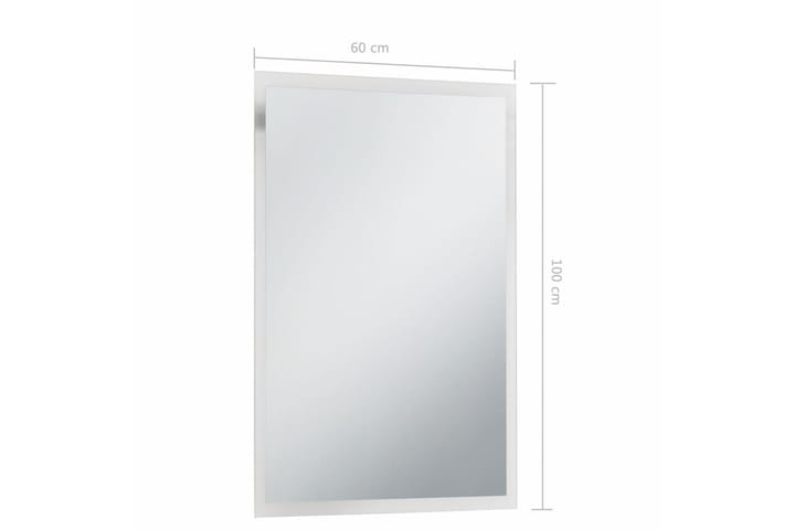 Kylpyhuoneen LED-seinäpeili 60x100 cm - Hopea - Peili - Kylpyhuoneen peilit - Kylpyhuonepeili valaistuksella