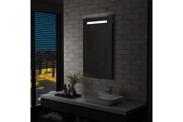 Kylpyhuoneen LED-seinäpeili 60x100 cm - Hopea - Sisustustuotteet - Peili