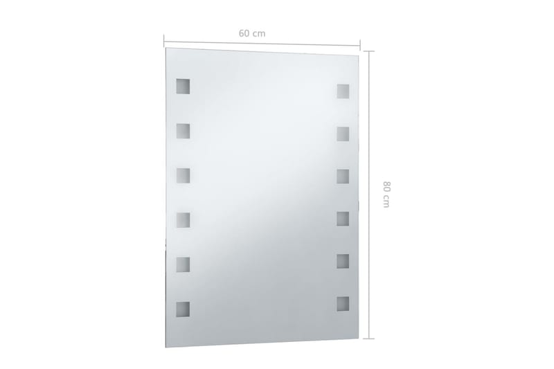 Kylpyhuoneen LED-seinäpeili 60x80 cm - Hopea - Sisustustuotteet - Peili