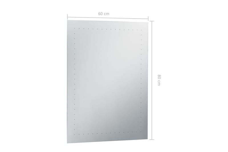 Kylpyhuoneen LED-seinäpeili 60x80 cm - Hopea - Sisustustuotteet - Peili
