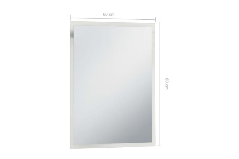 Kylpyhuoneen LED-seinäpeili 60x80 cm - Hopea - Sisustustuotteet - Peili