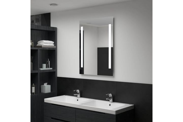 Kylpyhuoneen LED-seinäpeili 60x80 cm - Hopea - Peili - Kylpyhuoneen peilit - Kylpyhuonepeili valaistuksella