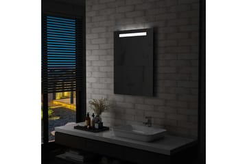 Kylpyhuoneen LED-seinäpeili 60x80 cm - Hopea - Sisustustuotteet - Peili