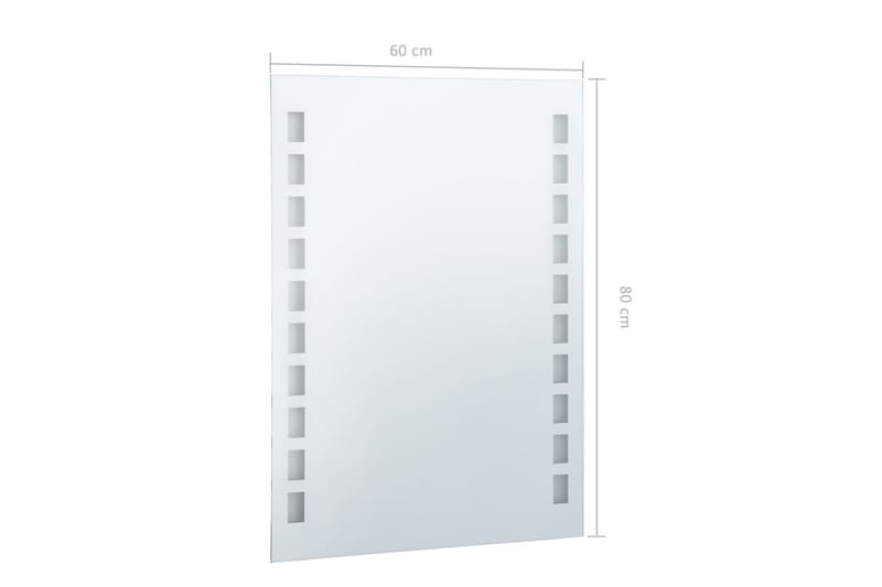 Kylpyhuoneen LED-seinäpeili 60x80 cm - Hopea - Sisustustuotteet - Peili