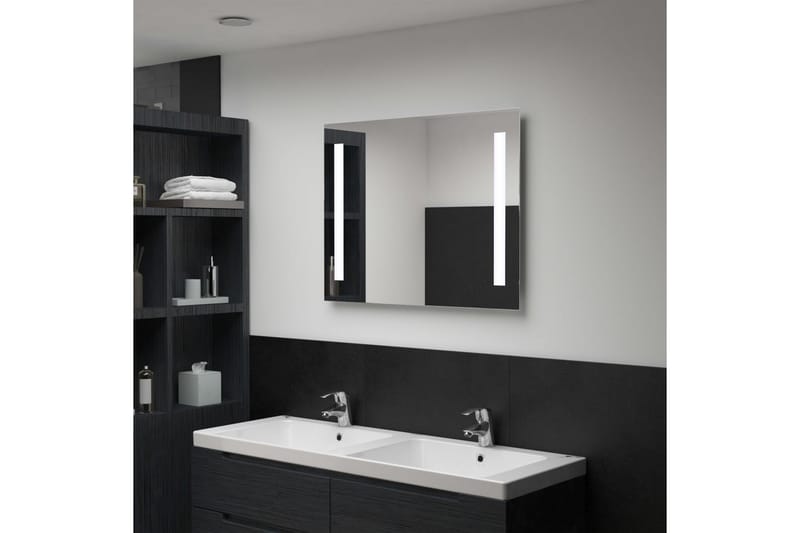 Kylpyhuoneen LED-seinäpeili 80x60 cm - Hopea - Sisustustuotteet - Peili