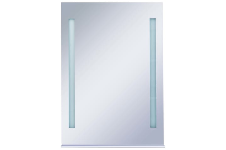 Kylpyhuoneen LED-seinäpeili hyllyllä 50x70 cm - Hopea - Peili - Kylpyhuoneen peilit - Kylpyhuonepeili valaistuksella