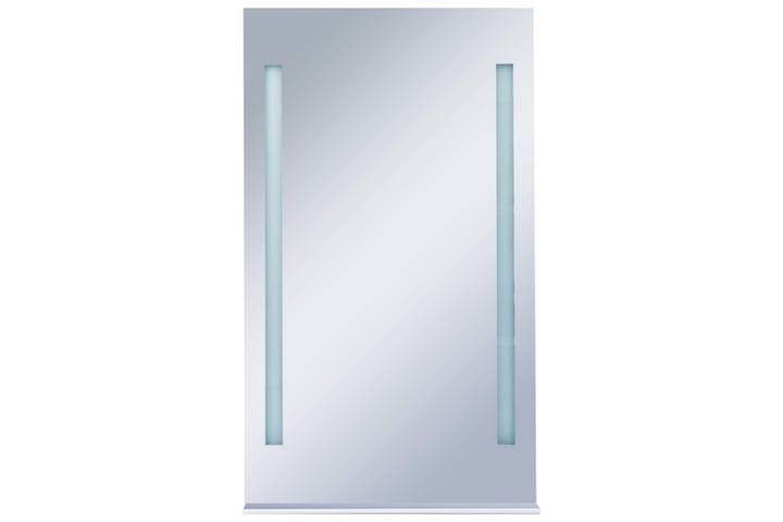 Kylpyhuoneen LED-seinäpeili hyllyllä 60x100 cm - Hopea - Peili - Kylpyhuoneen peilit - Kylpyhuonepeili valaistuksella