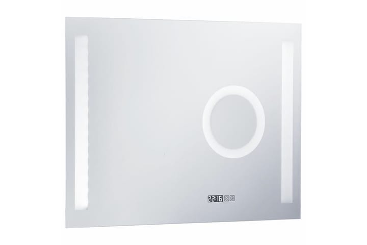 Kylpyhuoneen LED-seinäpeili kosketussensorilla 80x60 cm - Hopea - Kylpyhuoneen peilit - Peili - Kylpyhuonepeili valaistuksella