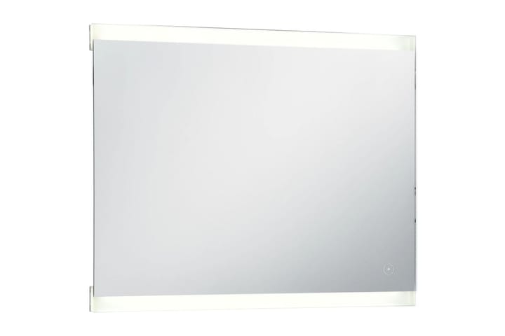Kylpyhuoneen LED-seinäpeili kosketussensorilla 80x60 cm - Hopea - Peili - Kylpyhuoneen peilit - Kylpyhuonepeili valaistuksella