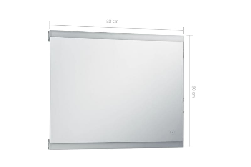 Kylpyhuoneen LED-seinäpeili kosketussensorilla 80x60 cm - Hopea - Sisustustuotteet - Peili