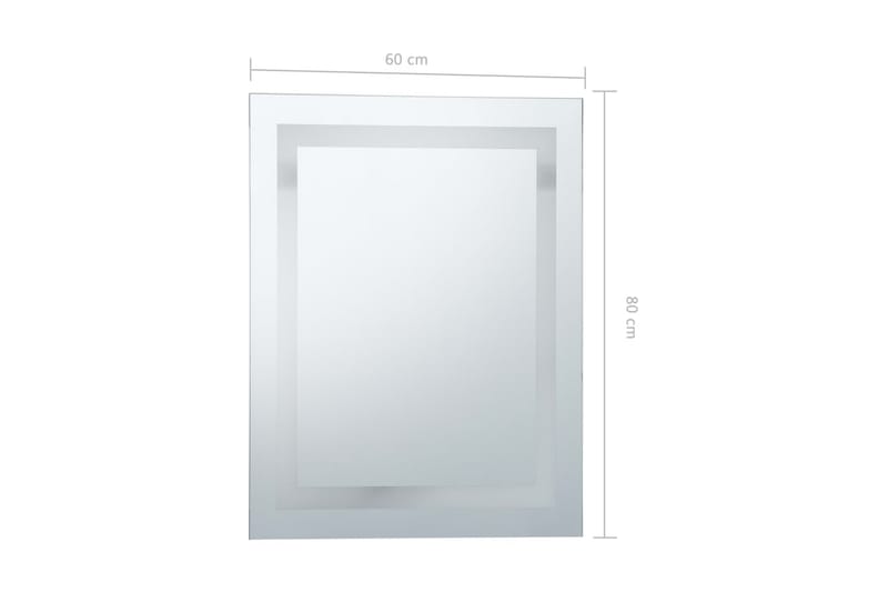 Kylpyhuoneen LED-peili kosketussensorilla 60x80 cm - Hopea - Sisustustuotteet - Peili