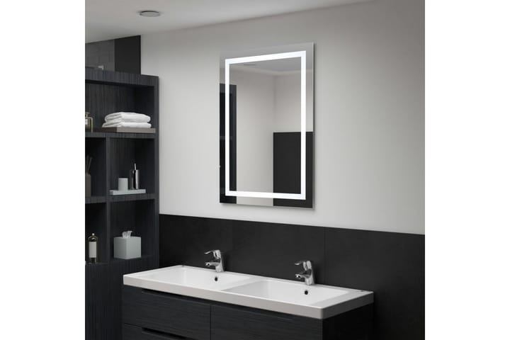 Kylpyhuoneen LED-peili kosketussensorilla 60x80 cm - Hopea - Peili - Kylpyhuoneen peilit - Kylpyhuonepeili valaistuksella