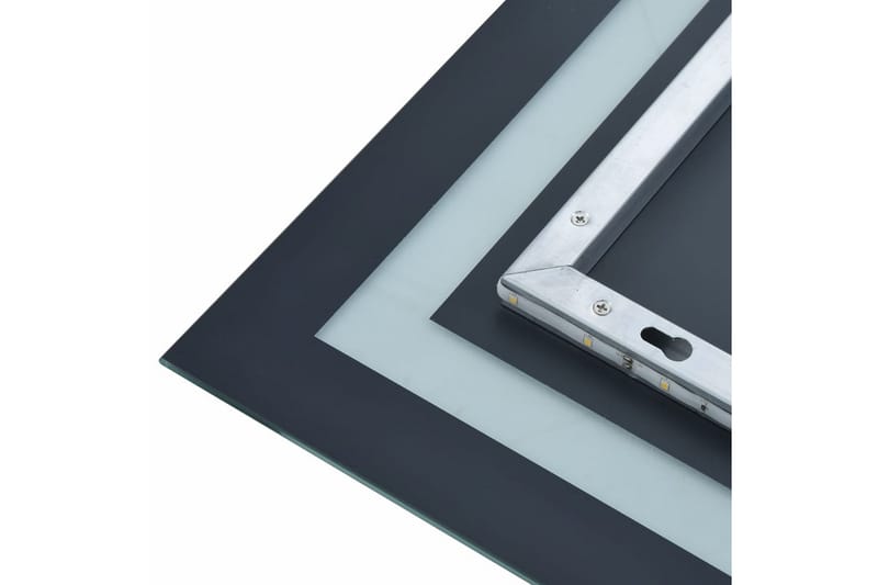 Kylpyhuoneen LED-peili kosketussensorilla 60x80 cm - Hopea - Sisustustuotteet - Peili