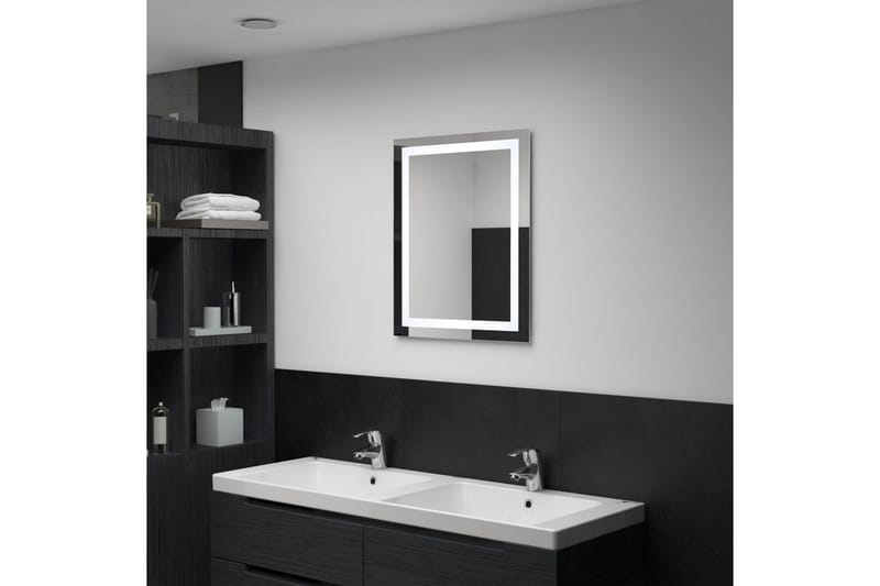 Kylpyhuoneen LED-peili kosketussensorilla 50x60 cm - Hopea - Sisustustuotteet - Peili