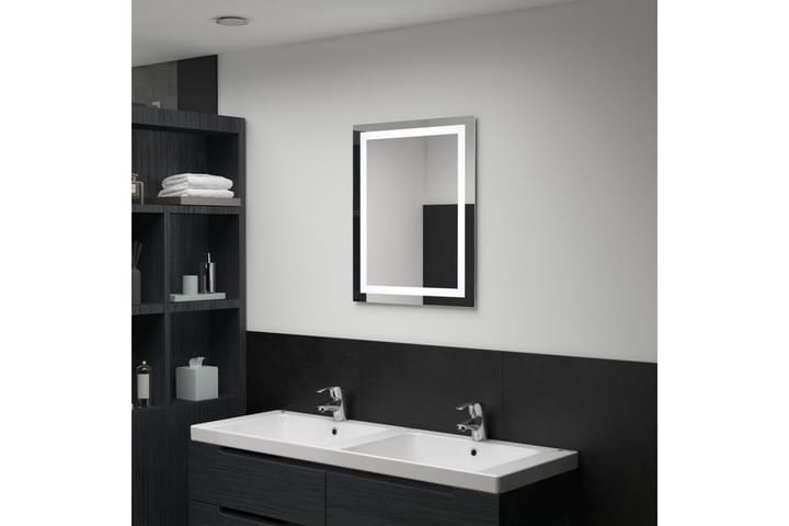 Kylpyhuoneen LED-peili kosketussensorilla 50x60 cm - Hopea - Peili - Kylpyhuoneen peilit - Kylpyhuonepeili valaistuksella