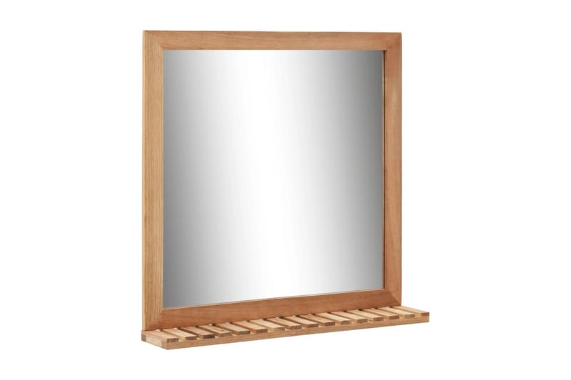 Kylpyhuoneen peili pähkinäpuu 60x12x62 cm - Ruskea - Sisustustuotteet - Peili
