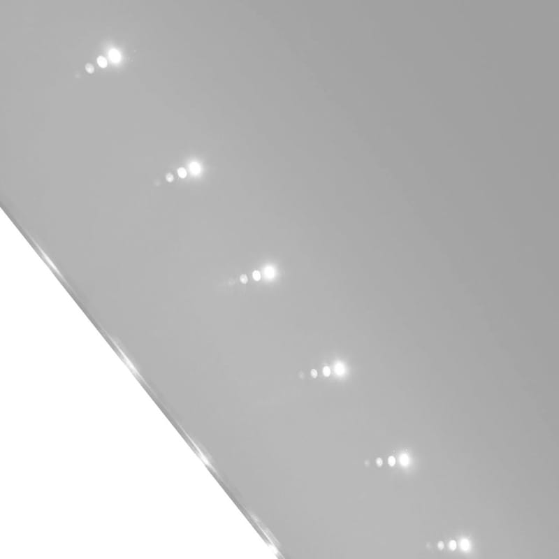 Kylpyhuoneen Peili LED Valoilla 60 x 80 cm - Hopea - Sisustustuotteet - Peili