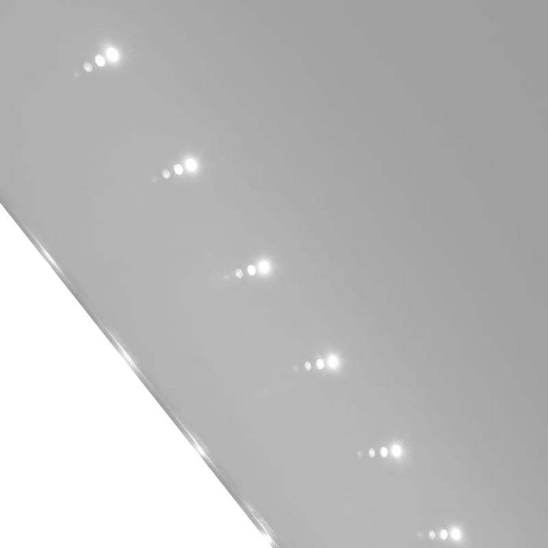 Kylpyhuoneen peili LED-valoilla 100 x 60 cm - Hopea - Sisustustuotteet - Peili